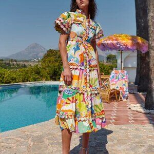 CeliaB Cordelia Cotton Multi Color Dress